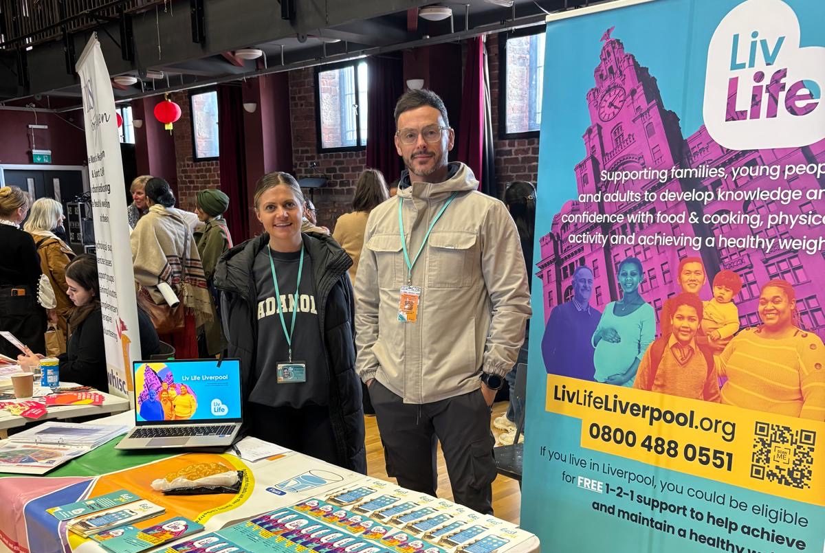 Liv Life Liverpool team doing public outreach and engagement work