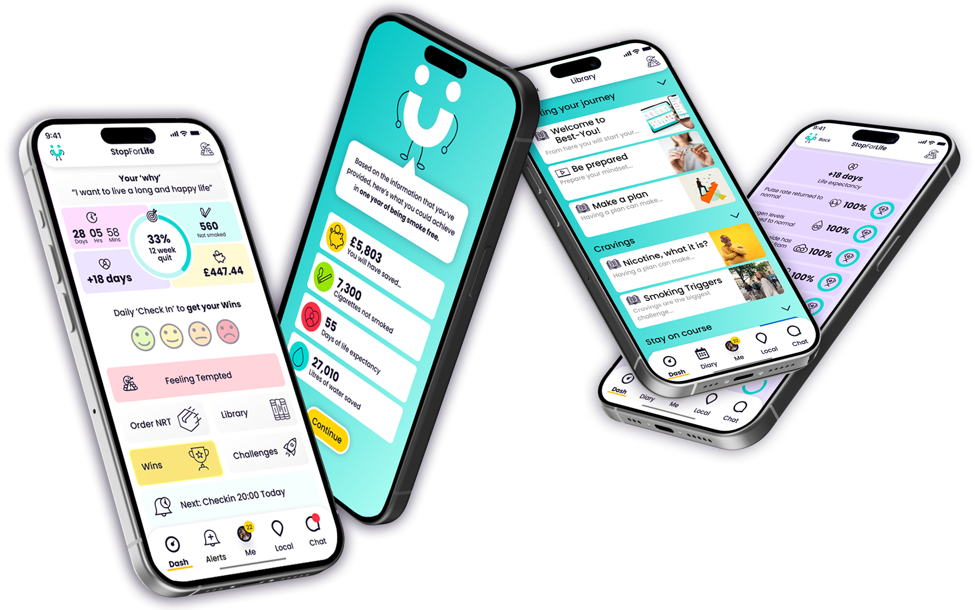 Stop For Life App Mobile Phone screens