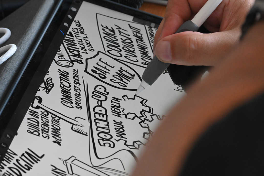 Graphic Scribe being created on an iPad