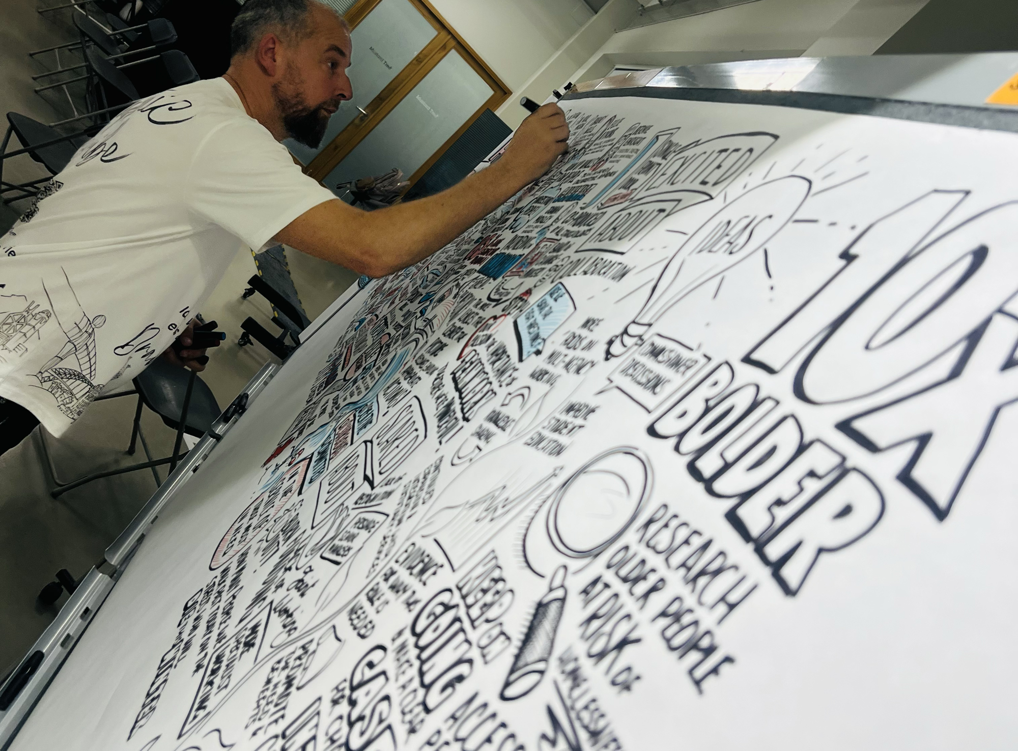 Graphic Scribe Artist Creating a Graphic Scribe